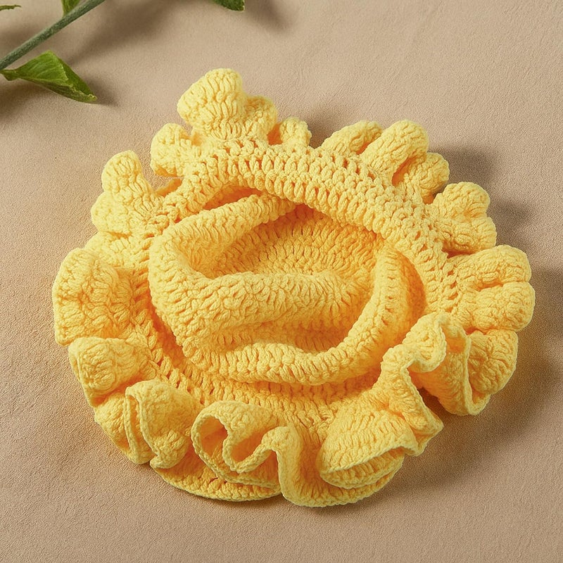 Ahouws Crochet Bucket Hat Women Trendy Knit Floppy Cap Cute Boho Handmade Beanies Outdoor Boho Travel Fishing Hat - Image 5